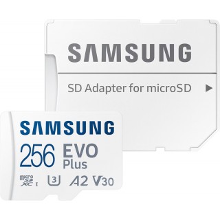 Samsung EVO Plus (2024) 256GB MicroSDXC Class 10+SD Adapter